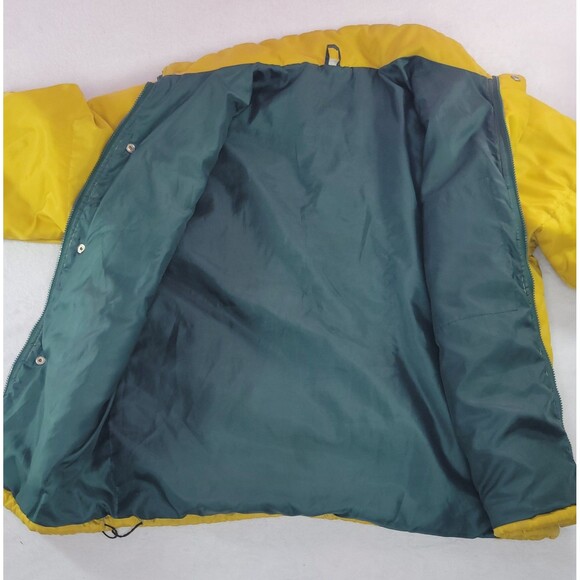 Sparkly Glitter Yellow Playboy Puffer Jacket Glitter Logos Retro Size Medium - Picture 3 of 12